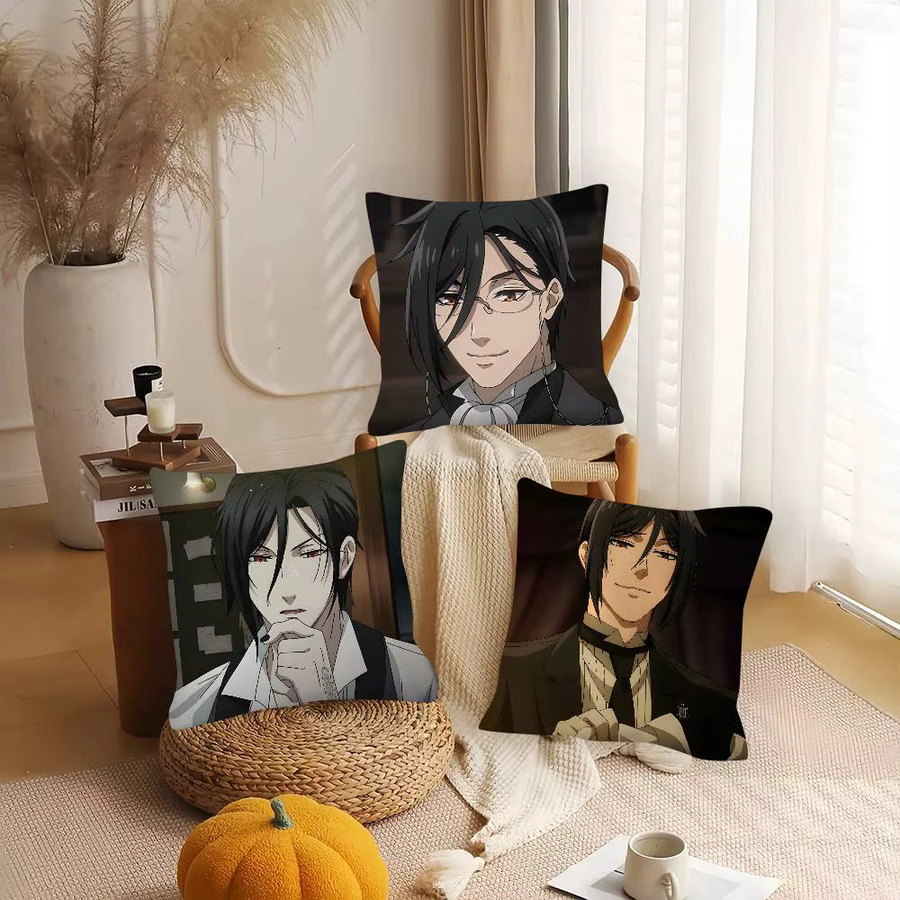 Kayou Black Butler Sebastian Michaelis Kissenbezug quadratisch B/B/H: 40 x 40 x 40 cm - Bild 4