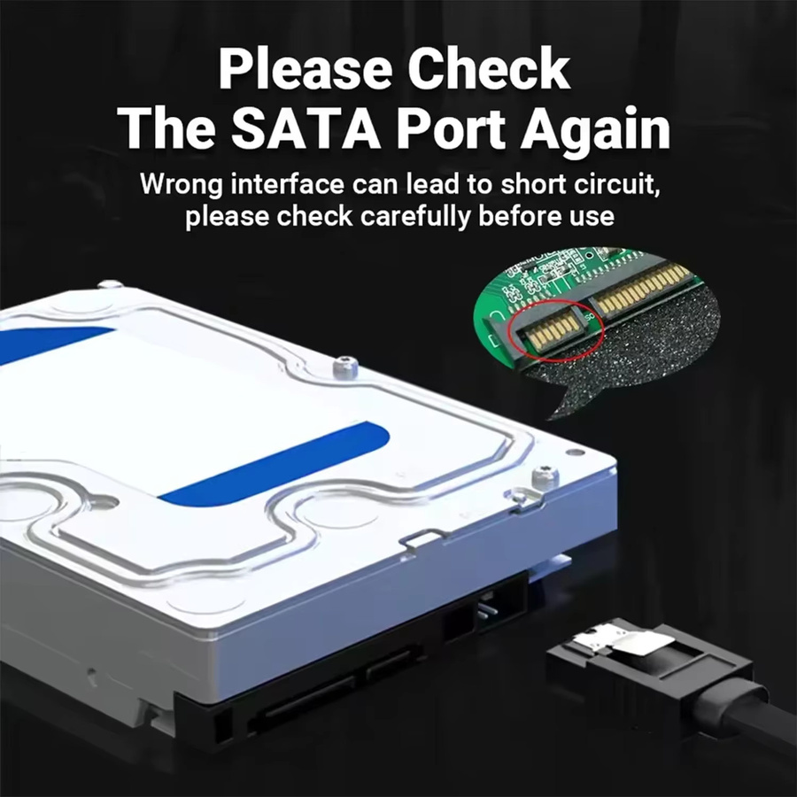 Congdi SATA 3.0 III Datenkabel für SSD und HDD, 6 Gbit/s, gerade und rechtwinklig, Schwarz - Bild 6