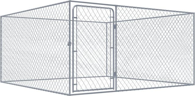 Vidaxl Hundekäfig aus verzinktem Stahl B: 2 m, T: 2 m, H: 1 m - Bild 1