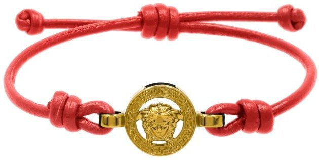 Versace Medusa Flechtlederarmband, red, Unisex - Bild 1