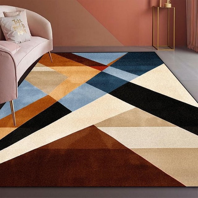 Moderner Geometrie Teppich von Karpetti in Mehrfarbig, Maschinenwebart, B/T: 80 x 160 cm - Bild 1