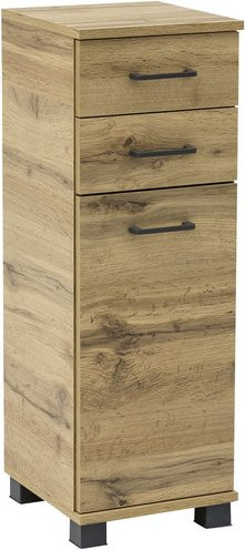 Schildmeyer Highboard Nora in Braun mit Eichenoptik, Breite: 30,3 cm, Höhe: 88,6 cm, Tiefe: 32,6 cm - Bild 1