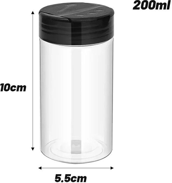 Binchi Outdoor Equipment Gewürzdosen Set aus transparentem Kunststoff für Salz und Pfeffer, 3 Stück - Bild 1