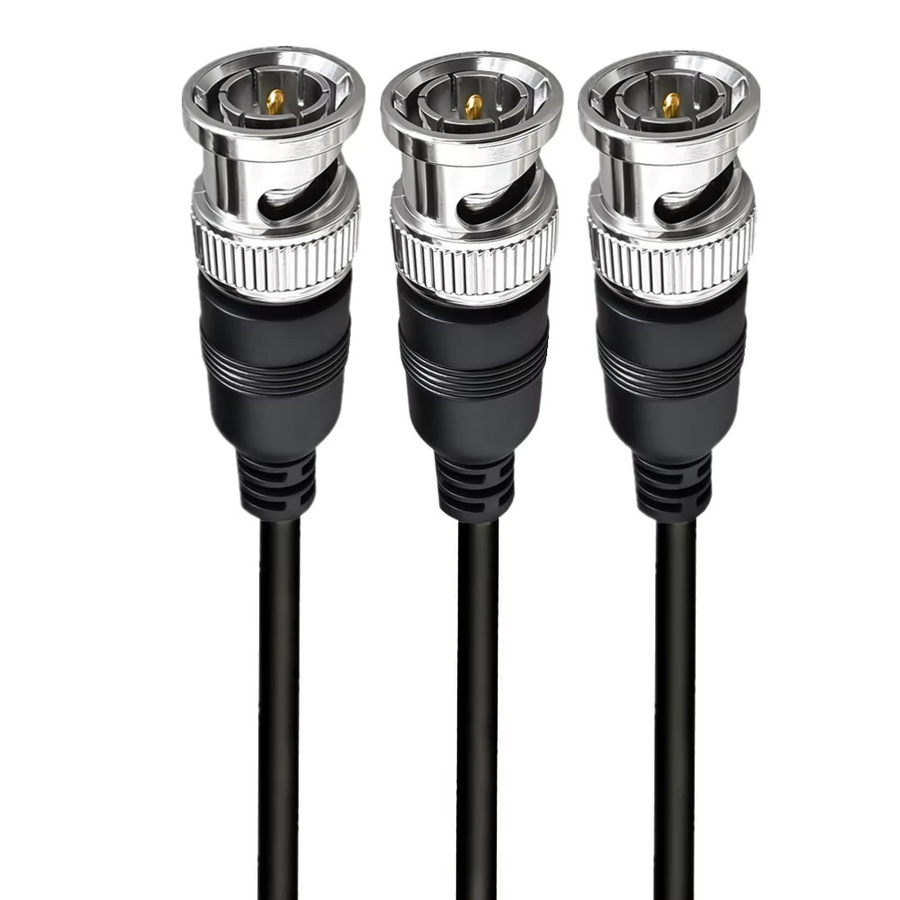 BSN Audio-Video-Konverterkabel von 3,5-mm-Klinke auf 3 x BNC-Stecker, Schwarz, Länge: 0,5 m / 1 m / 1,8 m - Bild 3