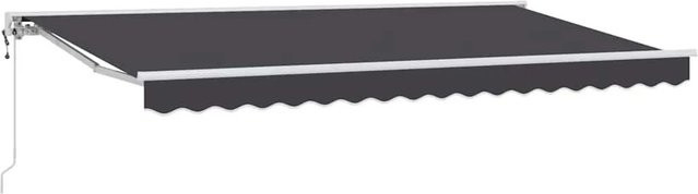 vidaXL Einziehbare Markise Anthrazit aus Polyester und Metall B/T/H: 350 x 200 x 165 cm - Bild 1