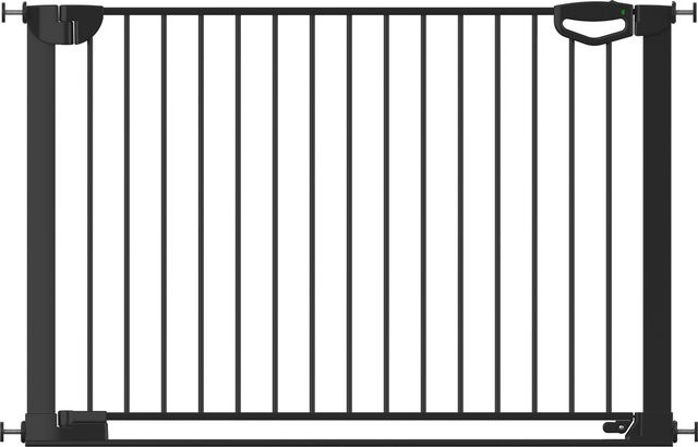 Geuther Tür- und Treppenschutzgitter Easylock mit Flatstep in Schwarz, erweiterbar von 118 cm bis 125 cm - Bild 1