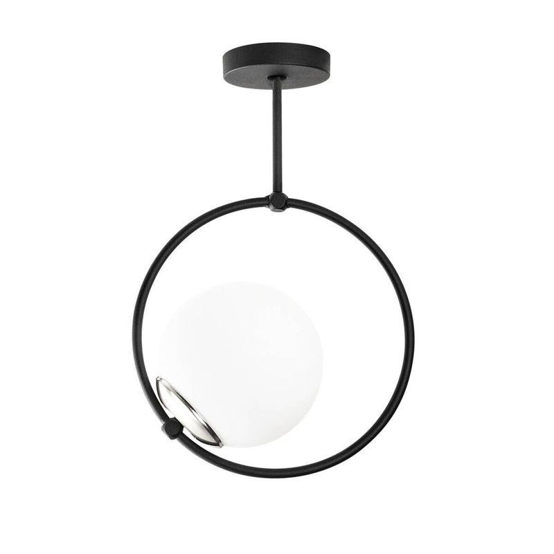 Opviq Deckenleuchte Dolunay Pendelleuchte aus Metall in Schwarz und Weiß mit E27 Fassung, B/H/T: 15 x 39 x 15 cm - Bild 2