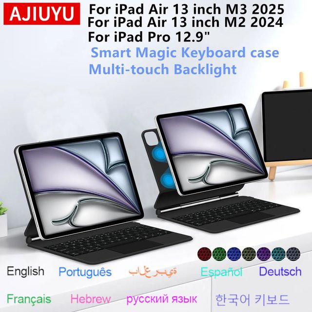 Apple Magic Keyboard Smart Case für iPad Air 13 Zoll in Schwarz mit spanischem QWERTY-Layout - Bild 1