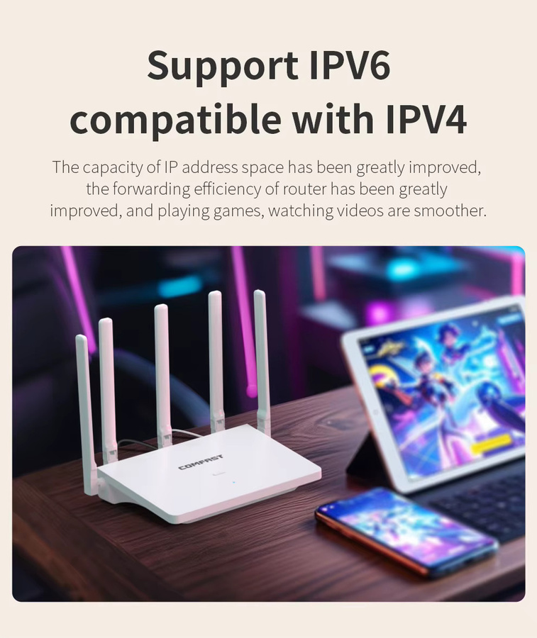 COMFAST AX3000 Wi-Fi 6 Mesh-System Dual-Band WLAN-Router in Weiß - Bild 2