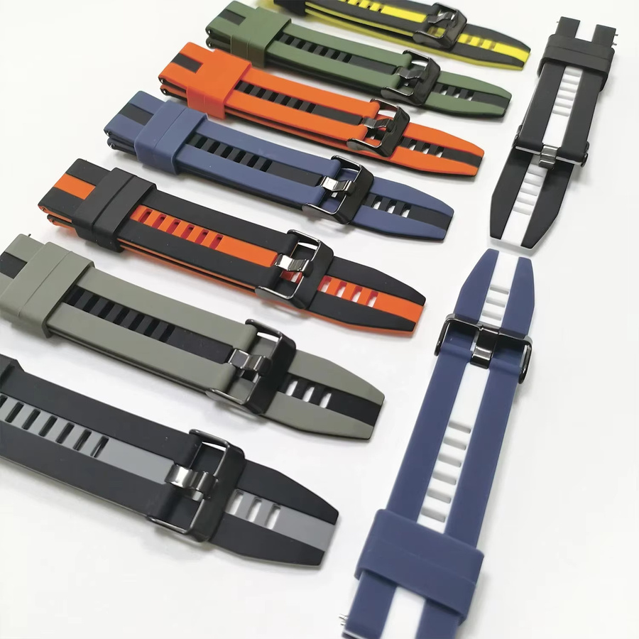 Armband Silikon, 20 mm, 22 mm, Schwarz - Bild 1