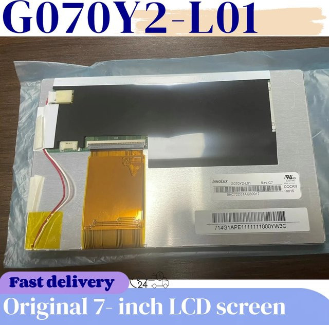 Innolux 7 Zoll LCD-Display G070Y2-L01 in Schwarz mit 800 x 480 Pixeln und 20 Pins - Bild 1