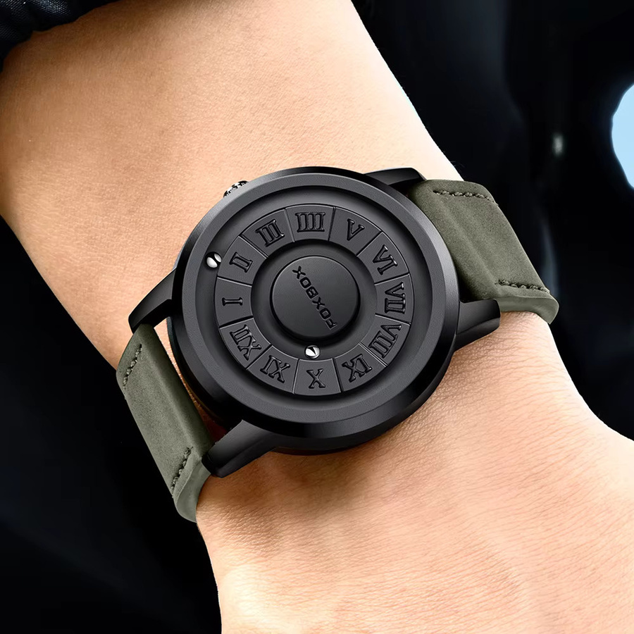 LIGE Armbanduhr Edelstahl, Quarz, Schwarz, Herren - Bild 4