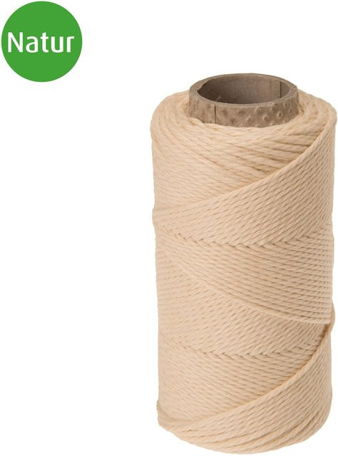 Conacord Bindfaden aus Baumwolle, gedreht, Ø 1,3 mm, Länge 80 m, Farbe: Beige - Bild 1