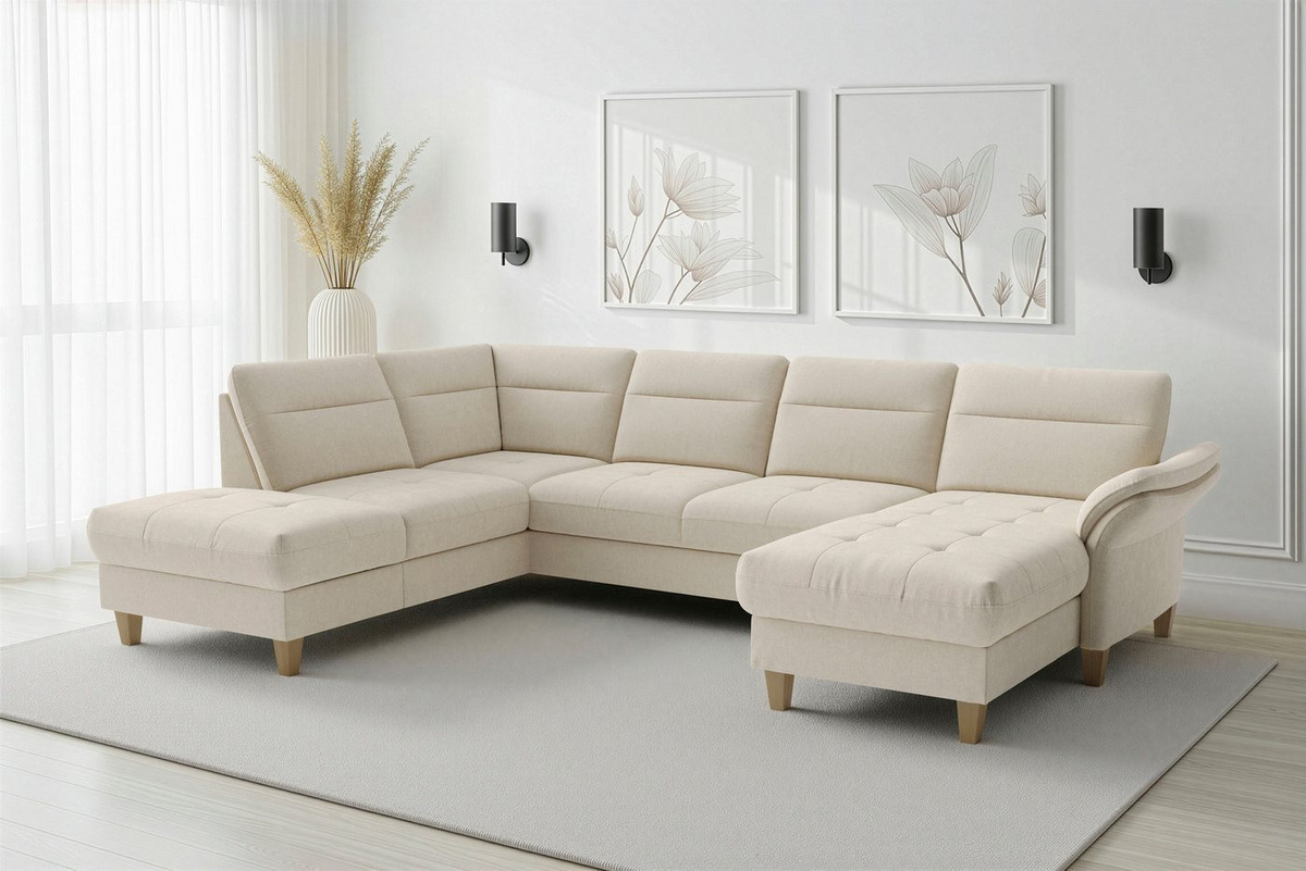 sit&more Wohnlandschaft Pamela U-Form mit Federkern, Breite: 292 cm, Sitzhöhe: 48 cm - Bild 1