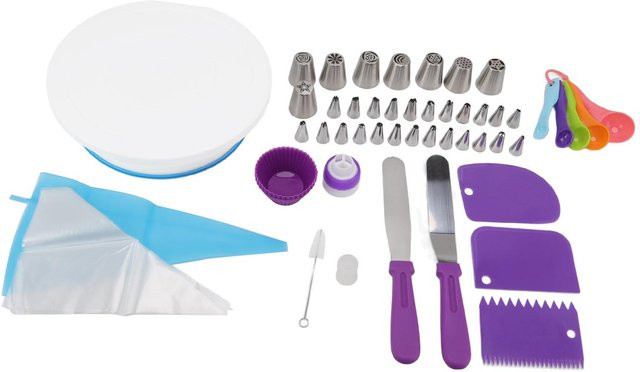 CosyHome Backset mit Drehteller und Silikonspritztüllen in Purple - Bild 1