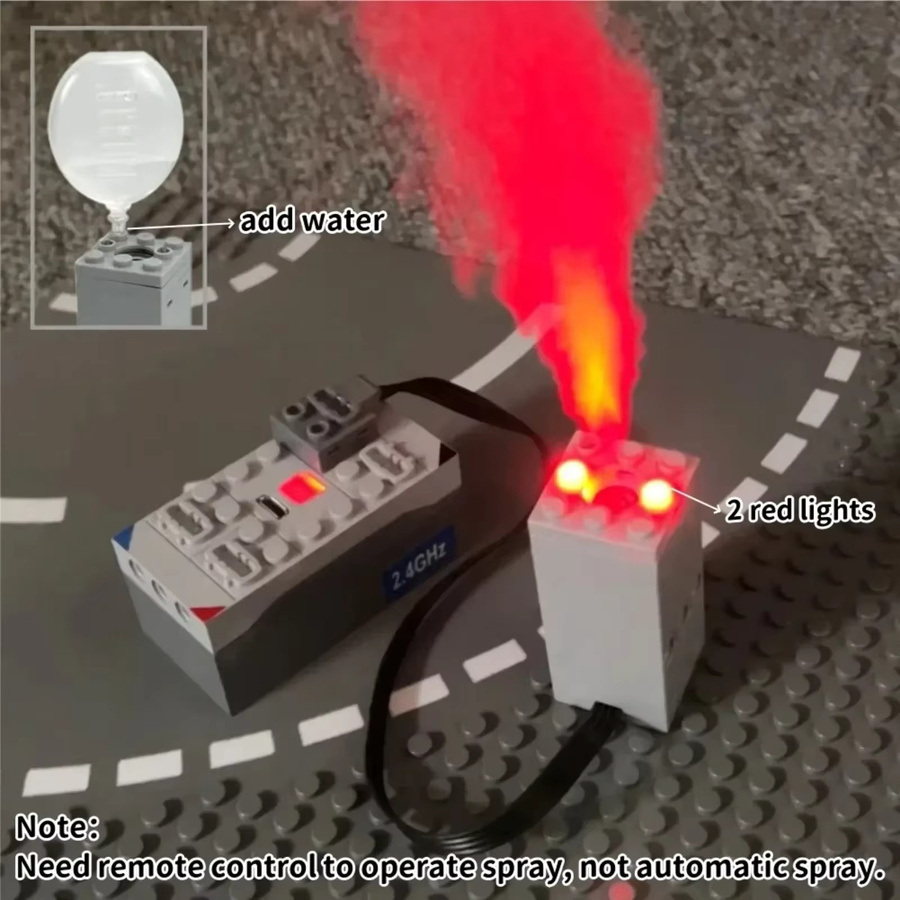 wishiot Elektrische Auspuff-Rauchspray-Teile, mit roten LED-Leuchten, Zubehör - Bild 2