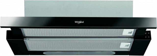 Whirlpool AKR750GK Teleskop-Dunstabzugshaube in Schwarz/Grau mit LED-Display, Umluftbetrieb und Aktivkohlefilter - Bild 1