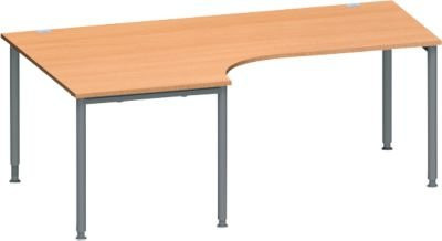 Schäfer Shop Genius Winkelschreibtisch MODENA FLEX 90 Grad mit Ansatz links, Farbe Buche/Anthrazit, Breite: 200 cm - Bild 1