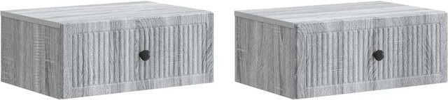 vidaXL Nachttisch Set 2 Stück modern Grau B: 49 cm, T: 34,5 cm, H: 20 cm - Bild 1