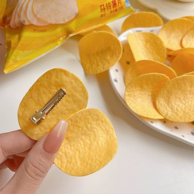 Velishy Haarspangen Kartoffelchip-Design, Damen - Bild 1