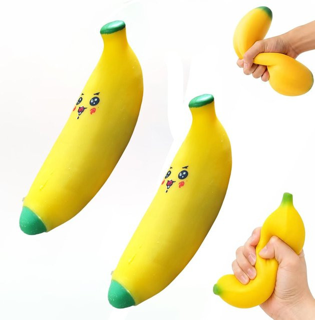 Binchi Simulierte Banane, Squishy Spielzeug, Sensorisches Dekompressions Fidget Spielzeug - Bild 1