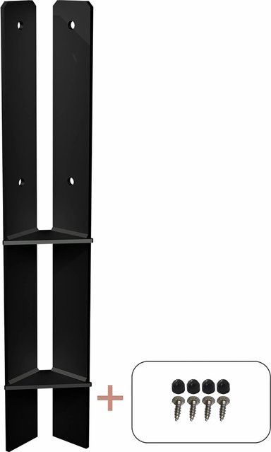 Plus Holz Pfostenträger Schwarz 400 mm für 9 x 9 cm Pfosten - Bild 1