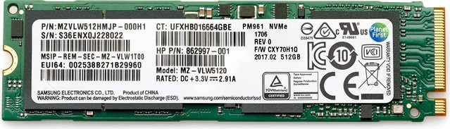 HP SSD 1TB intern M.2 2280 PCIe 4,0 x4 NVMe Schwarz (406L7AA) - Bild 1