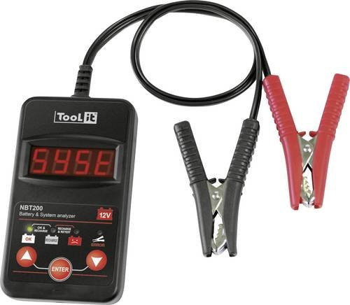 Toolit NBT200 Kfz-Batterietester zur Batterieüberwachung in Schwarz - Bild 1