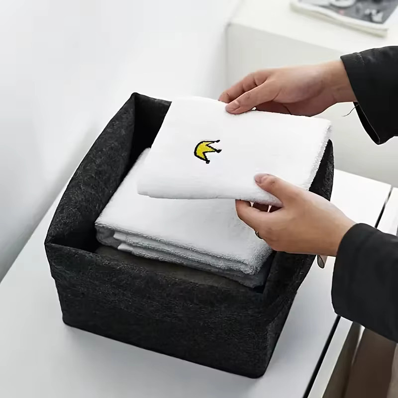 Schreibtisch-Organizer Korb aus Filz in Grau als Aufbewahrungsbox für Snacks und Kleinteile, B: 20,0 cm, T: 12,0 cm, H: 1,0 cm - Bild 5
