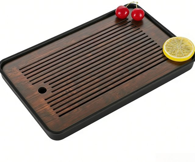 FEB.WIND Bambus-Teetisch für KungFu-Tee, tragbar und abnehmbar, braun, Breite: 36,0 cm - Bild 1