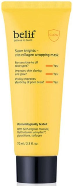 belif Super Knights Vita Kollagen Wrapping Maske, 70 ml, Unisex - Bild 1