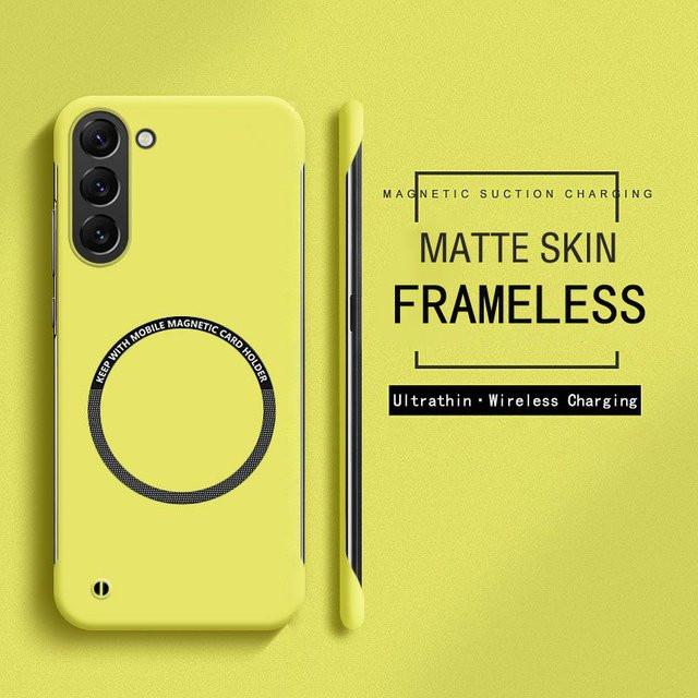 Magnetische Slim-Hülle für Samsung S22 S23 S24 S25 FE Edge S26 Ultra Plus mit MagSafe Unterstützung, Mattes PC Material, Farbe: Grün - Bild 1