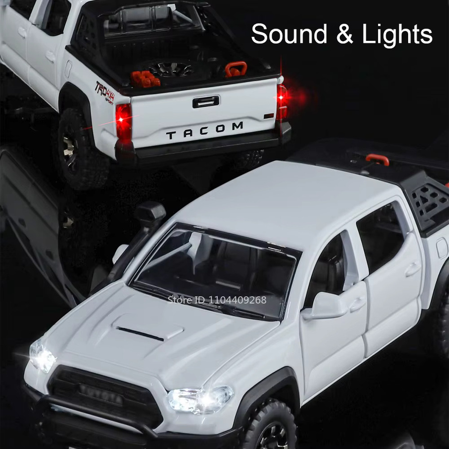 MAKEDA Tacoma Raptor F150 Modellauto, Maßstab 1:32, Metall, mit Licht und Sound - Bild 2