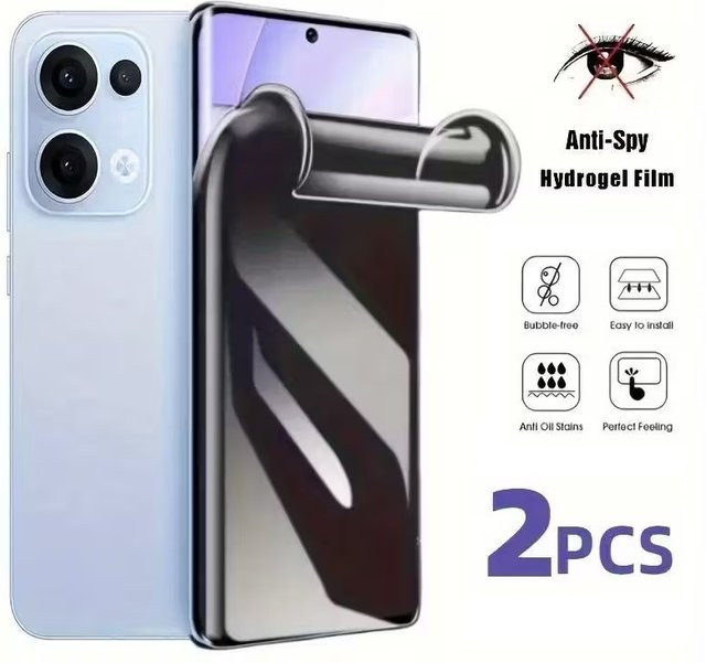 2er-Pack Hydrogel Privacy Screen Protector für OPPO A5 Pro 4G, A6 Max GT, A5i, A6i Pro 5G, A6i und A5M, Anti-Spion Schutzfolie, transparent - Bild 1