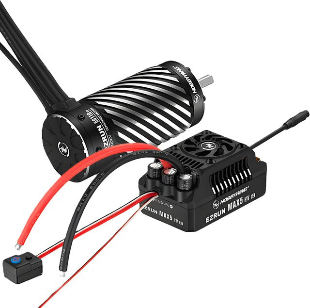 Hobbywing EZRUN Max5 HV G2 250A 6-12S Sensorischer bürstenloser Regler, mit 56118SD 650KV/ 800KV/ 1100KV bürstenloser Motor, für 1/5 LKW/Auto - Bild 1