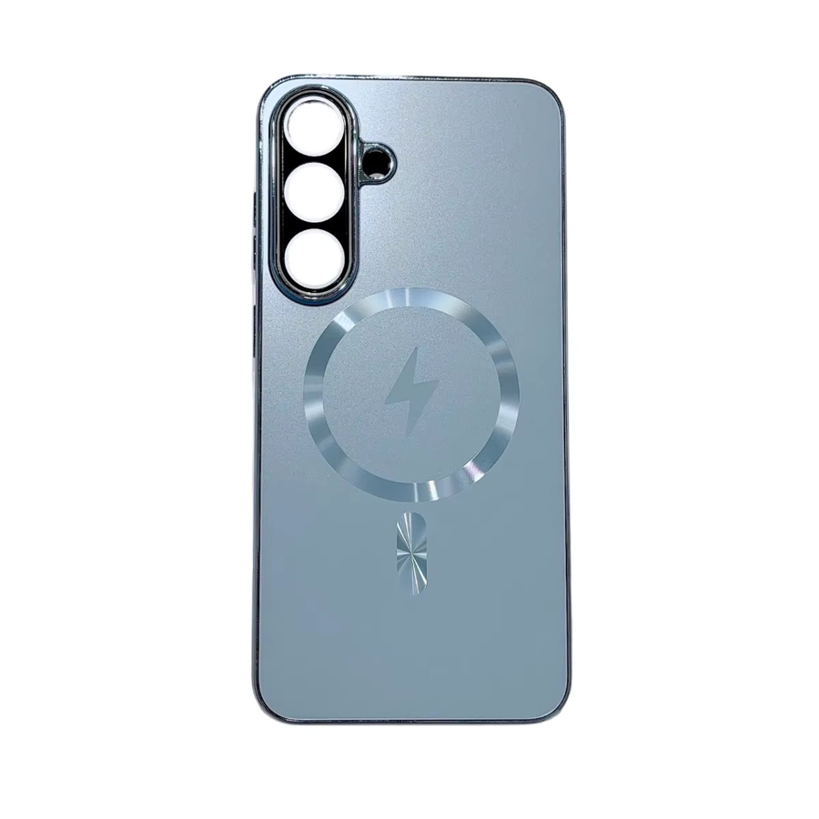 Matte Magnetische MagSafe Schutzhülle für Samsung Galaxy S26 FE S25 S24 S23 S22 Ultra S26 Plus mit Glaslinsen-Schutz in Blau - Bild 3