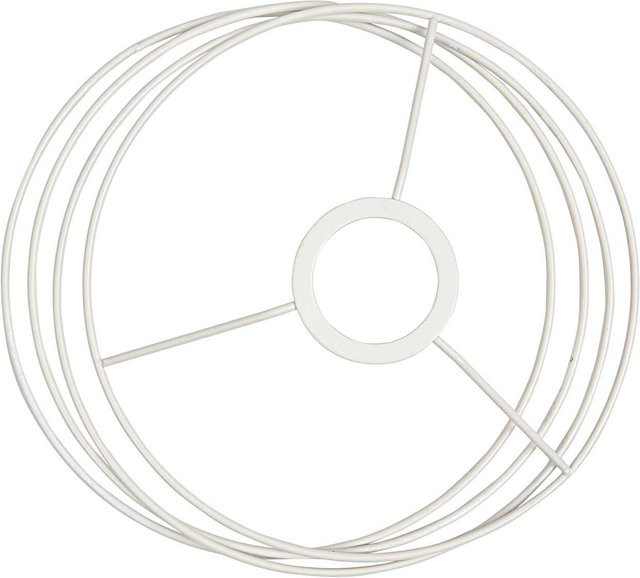 Rico Design Lampenschirmring Set rund in Weiß, Durchmesser: 20 cm - Bild 1