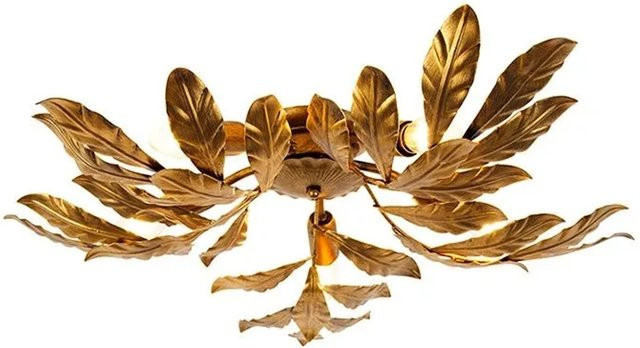 QAZQA Vintage Deckenlampe in Antik Gold, 5-flammig mit E14 Kerzenfassungen - Bild 1
