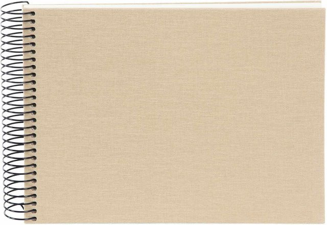 goldbuch Spiralalbum aus Leinen in Sand mit 40 weißen Seiten, B: 24 cm, H: 17 cm - Bild 1