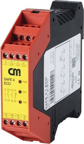 CM Manufactory Sicherheitsrelais SAFE 4.2eco 24 V/DC, 24 V/AC in Rot - Bild 1