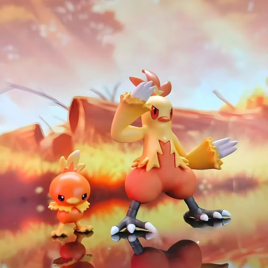 Potdemiel Pokémon Blaziken Evolutionary Group Actionfiguren, PVC, Einzelfigur - Bild 2