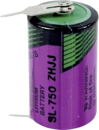 Tadiran Batteries SL 750 PR Spezial-Lithium-Batterie 1/2AA mit U-Lötpins, 3.6V, 1100 mAh, Lila - Bild 1
