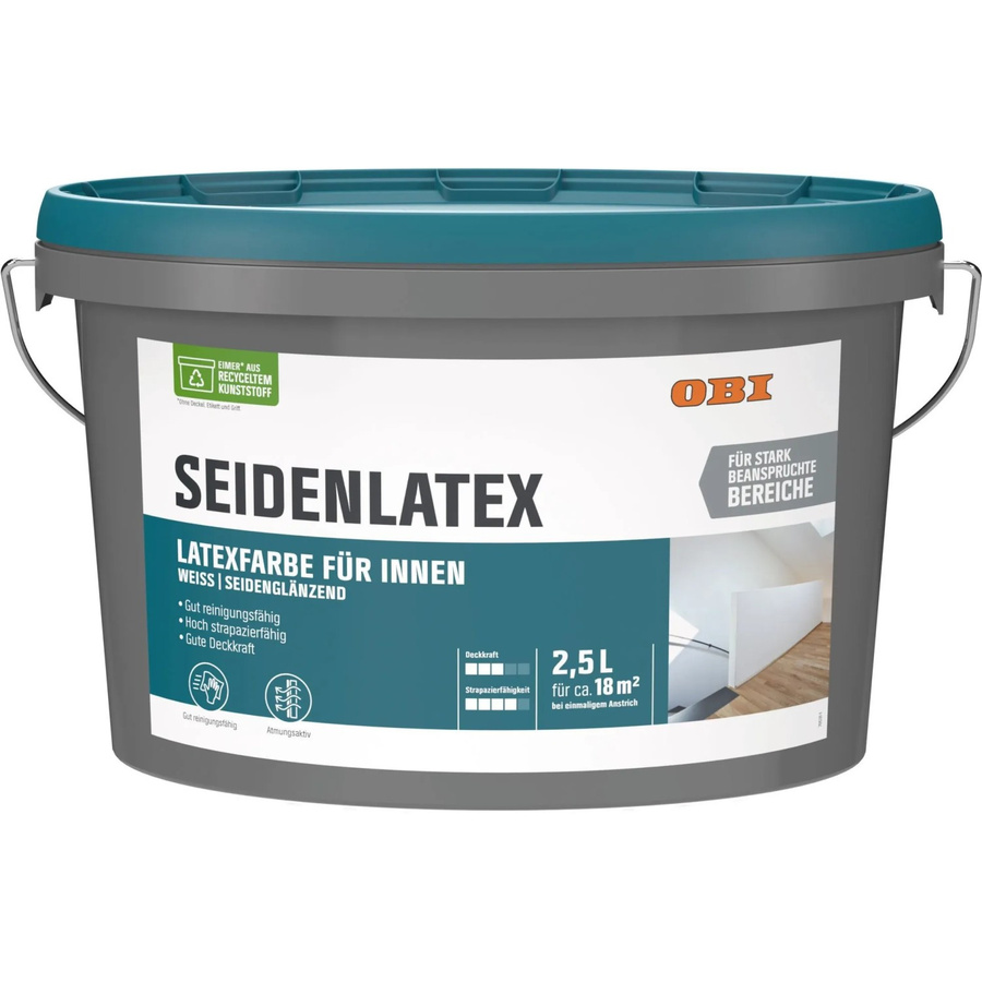 OBI Seidenlatex Weiß seidenglänzend 2,5 l - Bild 2