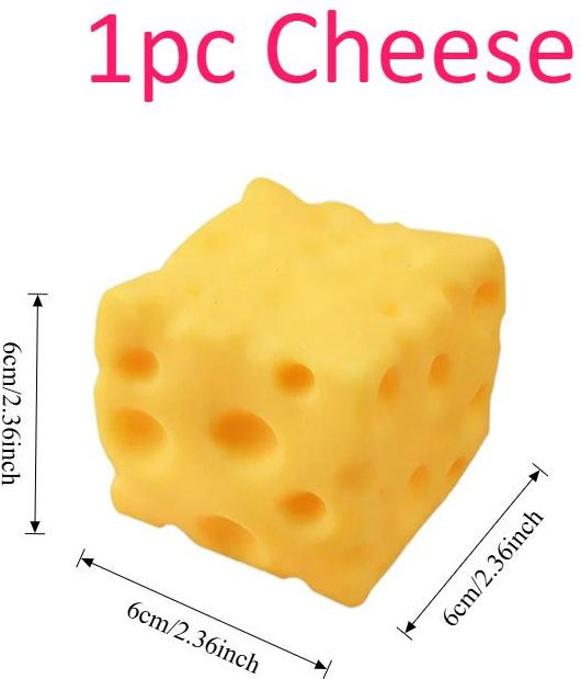 BC Pet Supplies Käse Squishy Fidget, gelb - Bild 1