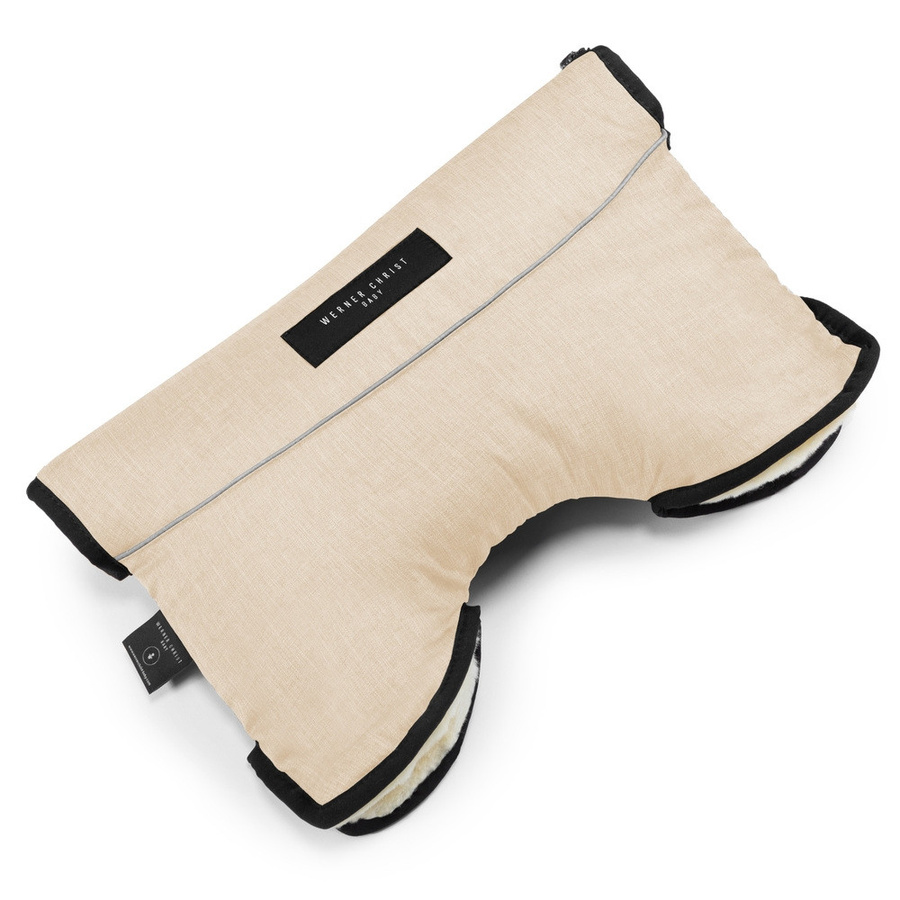 Christ Moffy Lammfellhandwärmer für Kinderwagen in Beige mit reflektierenden Elementen und Oeko-Tex Standard 100 - Bild 1