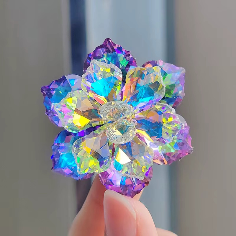 Brosche Glas Blume, Damen - Bild 1