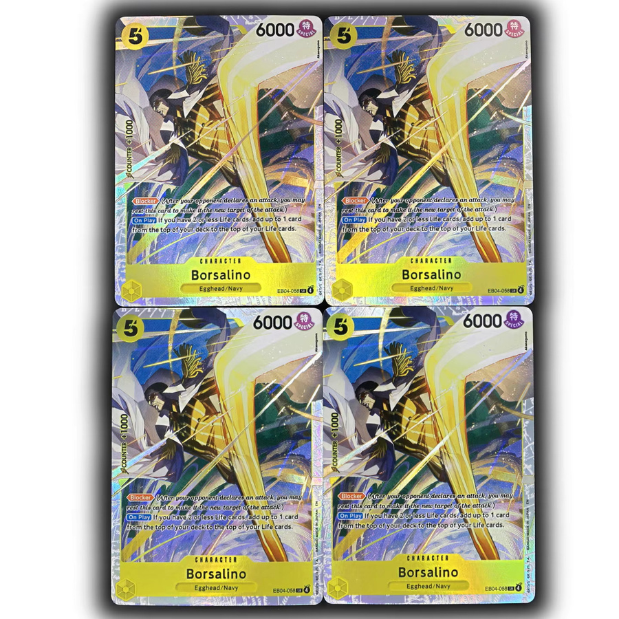 Bandai One Piece TCG Borsalino SR, Englisches Spielset, 4-teiliges Set, Gelb - Bild 4