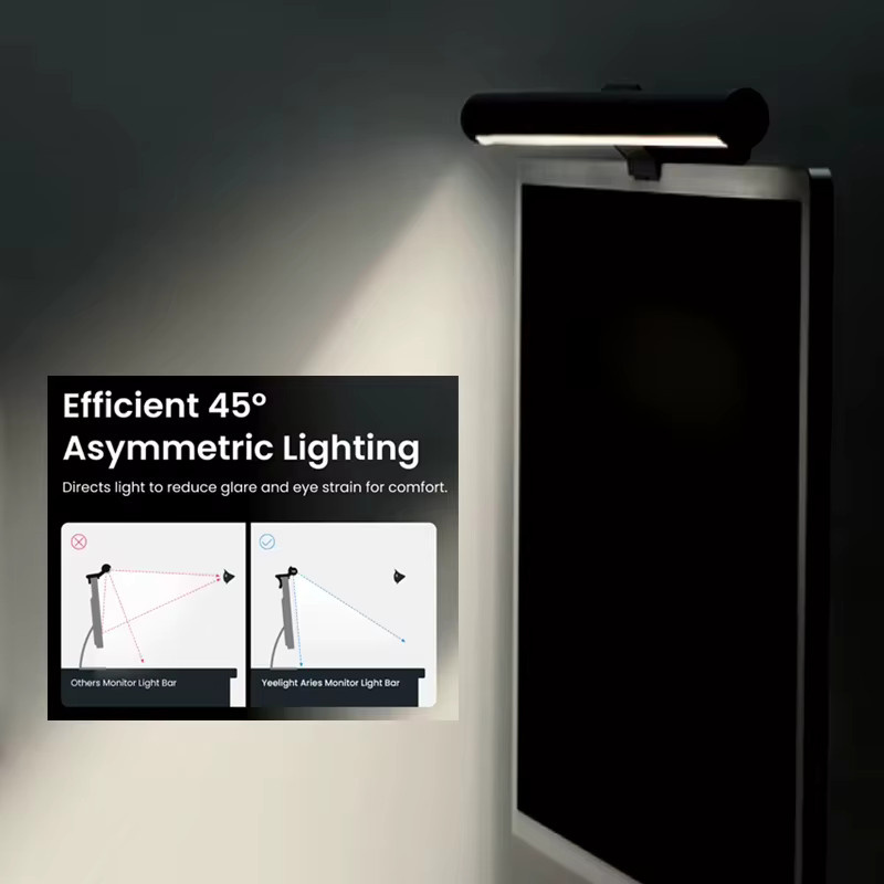 Yeelight Aries Smart Monitor-Lichtleiste LED Computerbildschirm-Hängelampe in Schwarz mit Touch-Steuerung, 3-Stufen-Dimmung und einstellbarer Farbtemperatur 2700K-6500K - Bild 2
