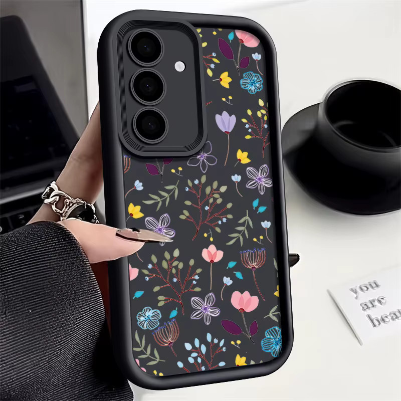 Samsung Handyhülle mit Blumenmuster in Pink und Multicolour für Galaxy S25 S24 S23 Ultra Plus und weitere Modelle, TPU Cover - Bild 2