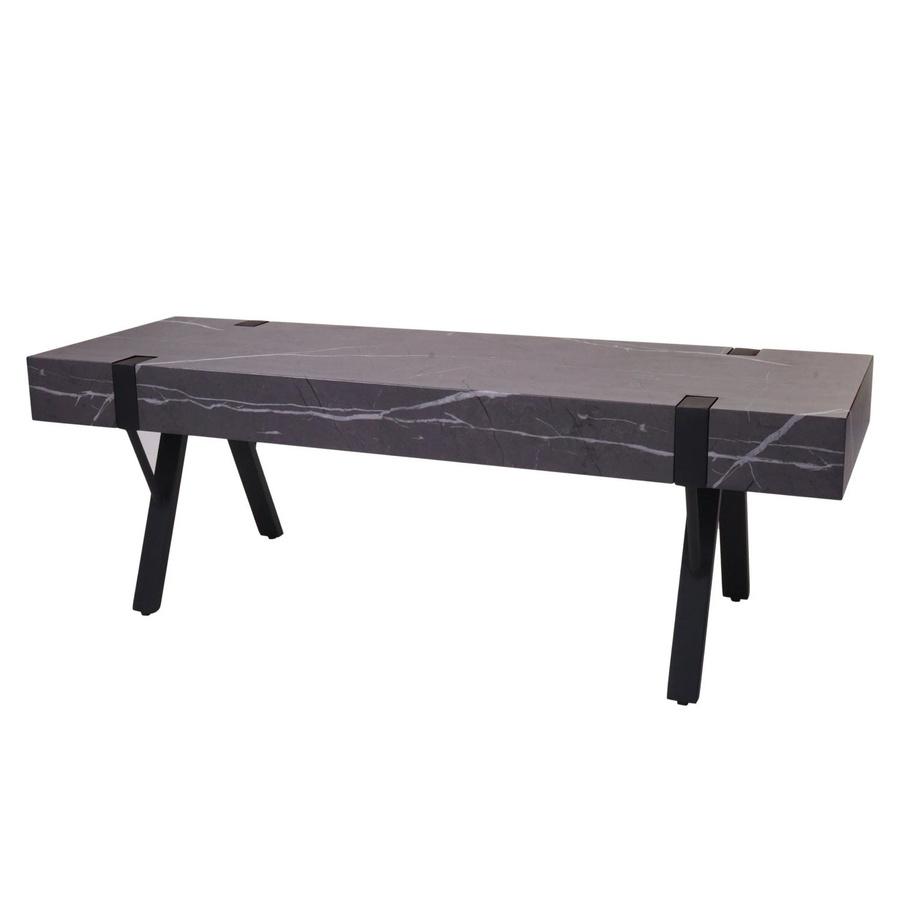 MCW TV-Rack L54 Lowboard aus Metall in Grau mit Marmor-Optik, H: 42 cm, B: 120 cm, T: 40 cm - Bild 3